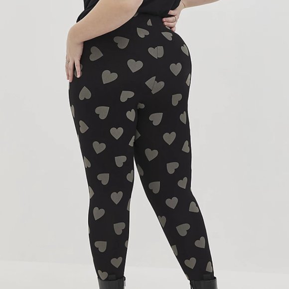 Torrid Premium Heart Print Leggings Plus Size 1X - Picture 2 of 3